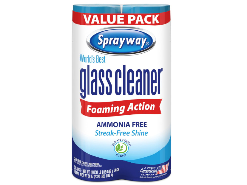 Sprayway Foaming Glass Cleaner 19 Oz Pack of 2 Ammonia Free Streak Free