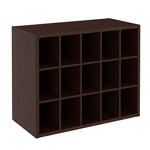ClosetMaid 15 Cube Stackable Storage for Organizer Espresso 15-Unit Organizer