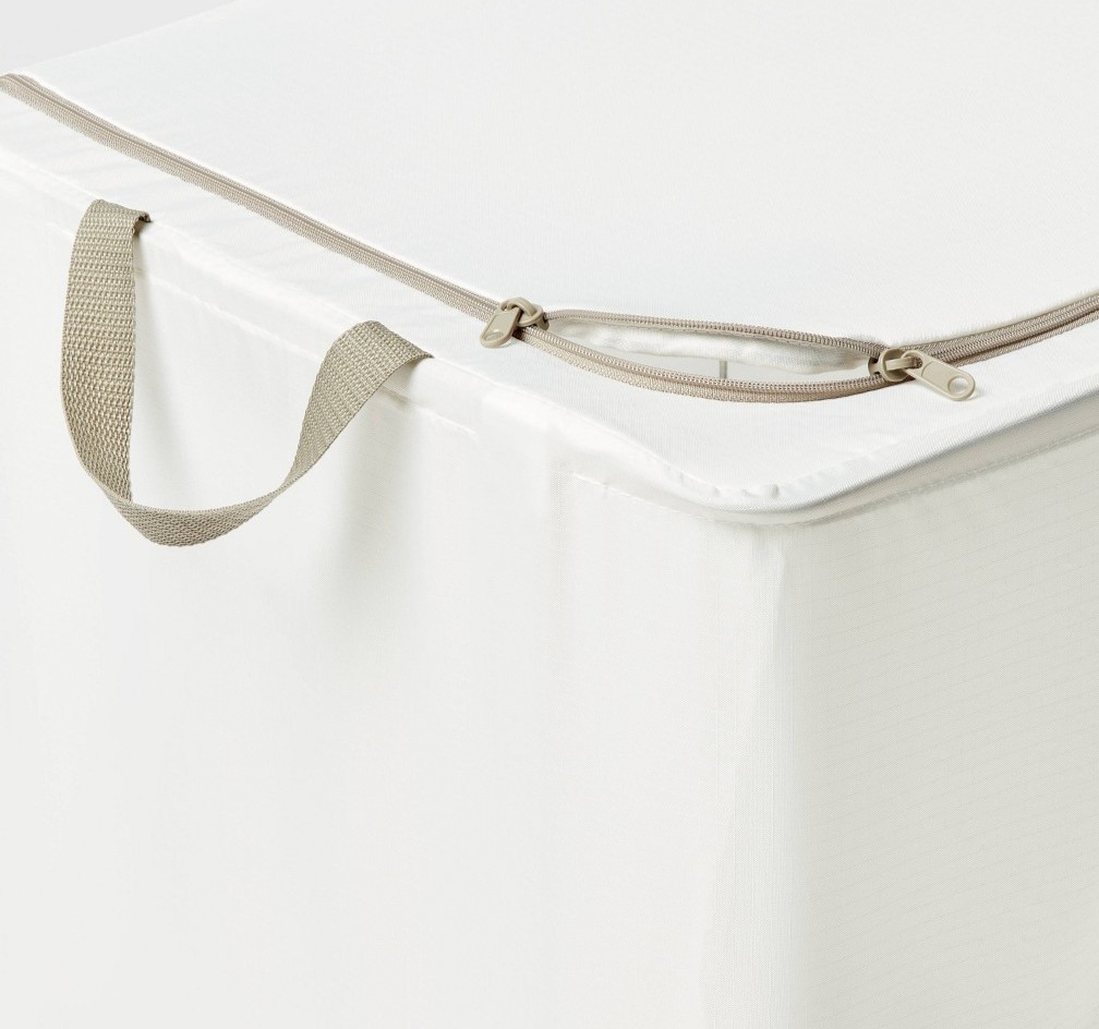 Brightroom Large Collapsible Storage Bin 24” L X 17”W X 14” H White