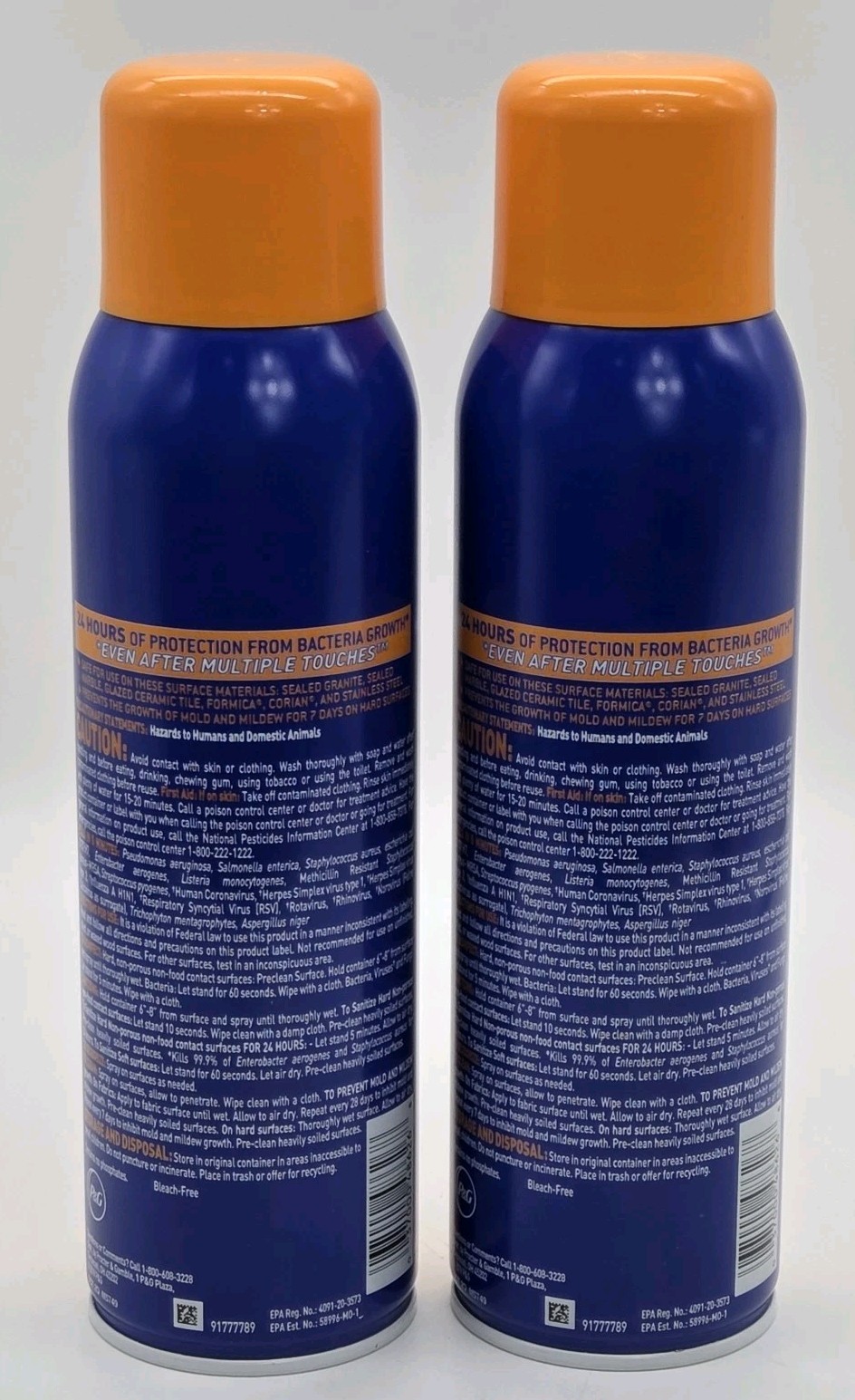 Microban 24-Hour Sanitizing Spray Citrus Scent 15 oz. Kills 99.9% Bacteria Lot 2