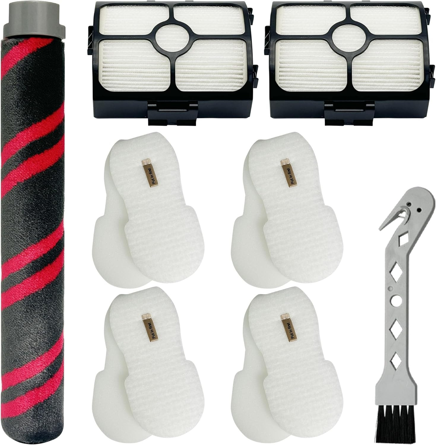 Replacement Brush Roller and Filter for Shark HZ3002/ HZ3000 Vacuum Cleaner- 1 B