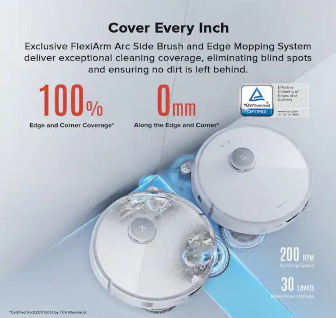 Roborock Qrevo Curv Robot Vacuum & Mop, 18,500Pa Suction, 2.5L (SEALED)