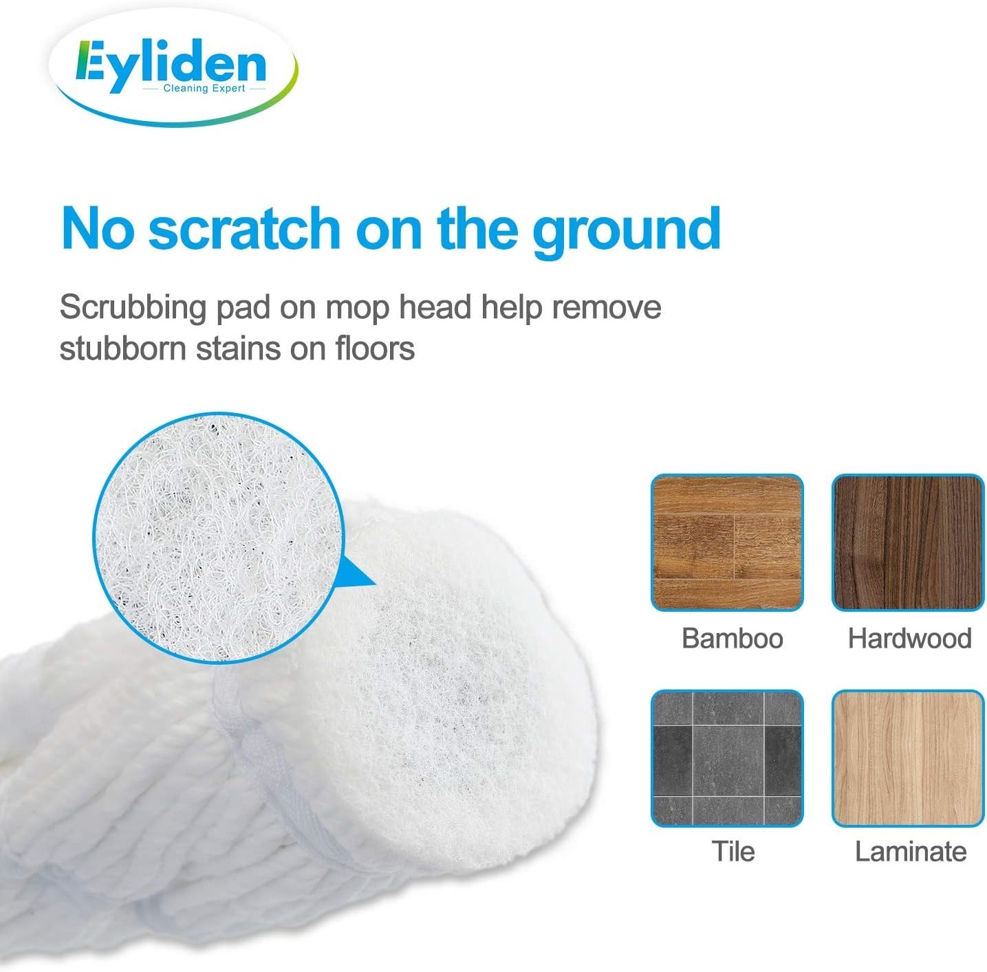 Twist Mop with 2 Reusable Microfiber Heads – Clean Floors Easily & Efficiently