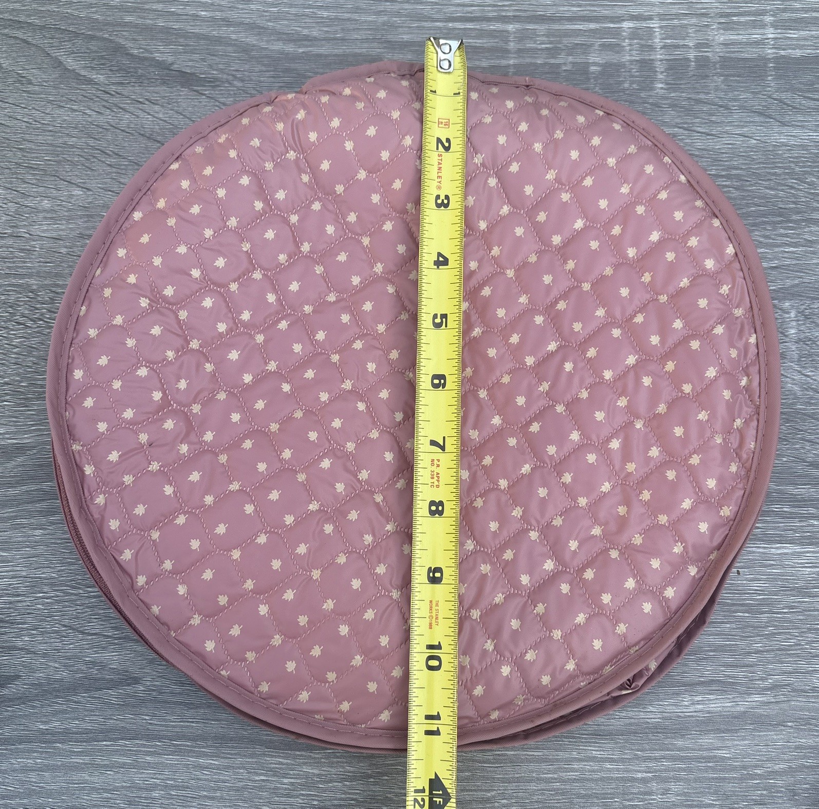 Vintage China Protectors Set of 4 NOS Dusty Pink Diamond Quilted Grid Cases