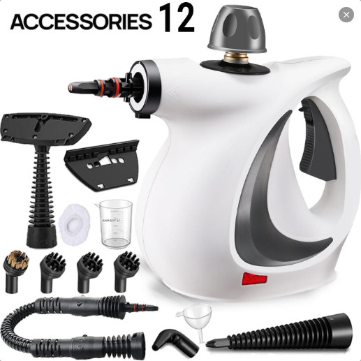 1200W Handheld Steam Cleaner Portable Pressurized Steamer Home Car Grout Clean