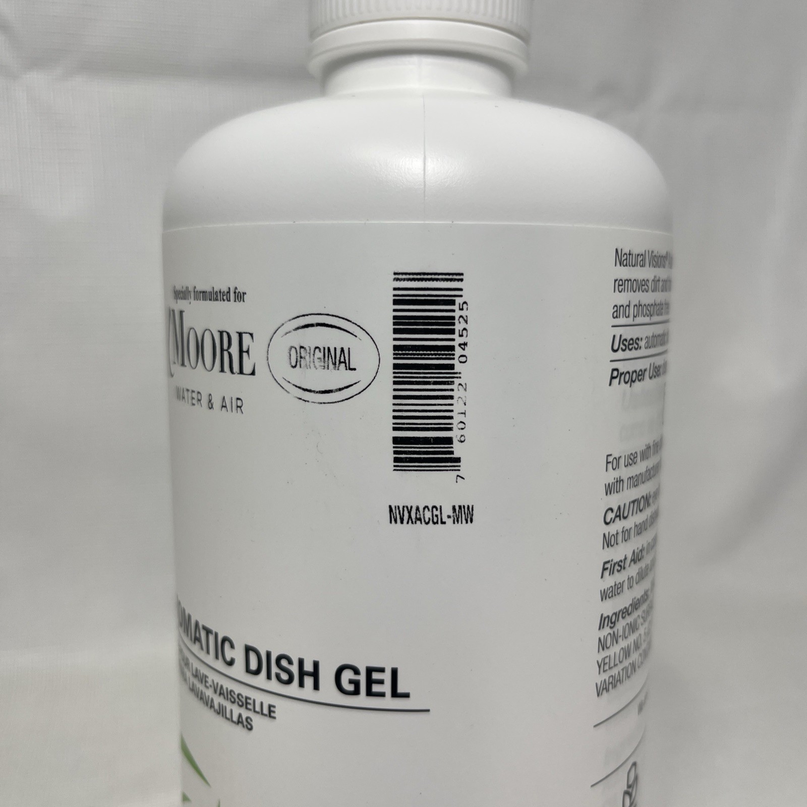 Natural Visions Liquid Automatic Dishwasher Dish Gel Concentrate 1 Liter NEW