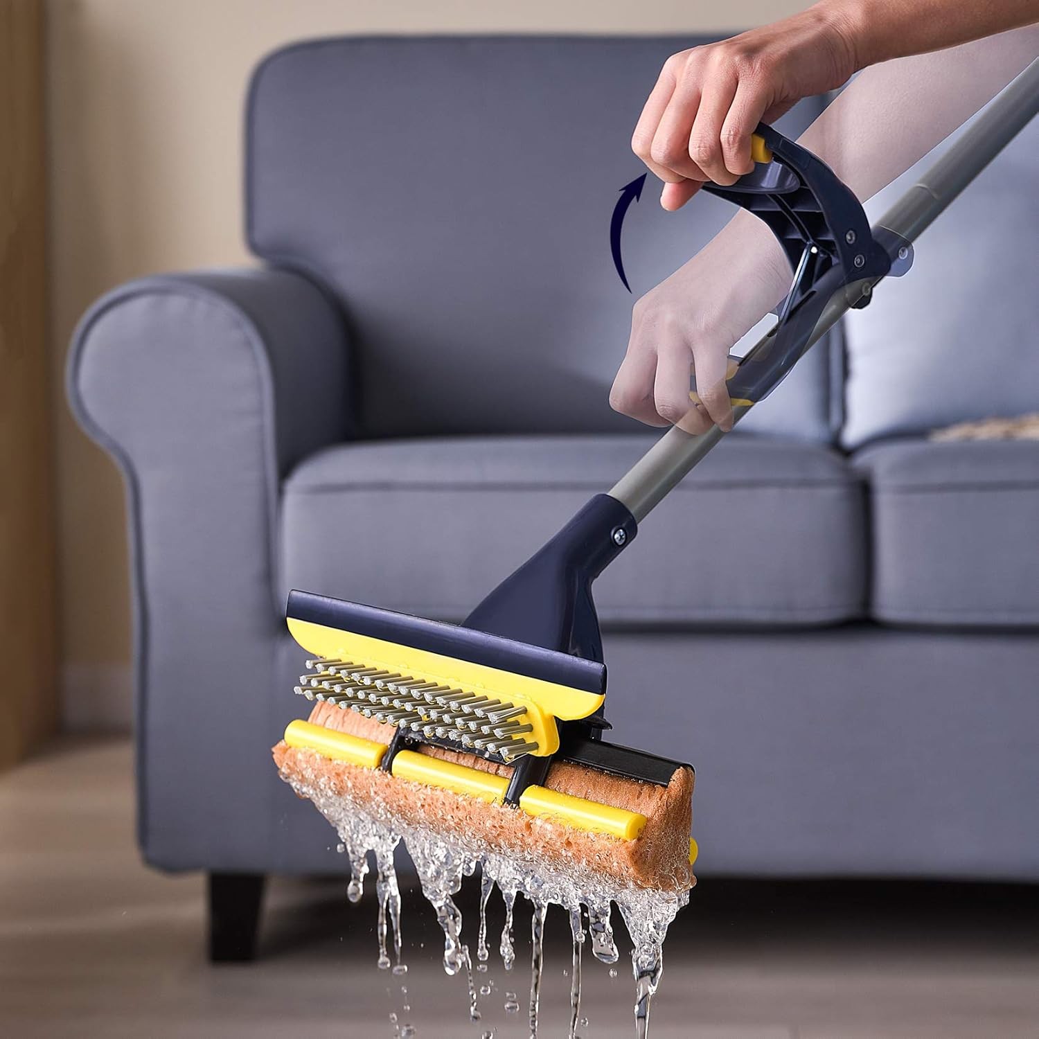 Sponge Mop Home Commercial Use Tile Floor Bathroom Garage Cleaning | Total 2