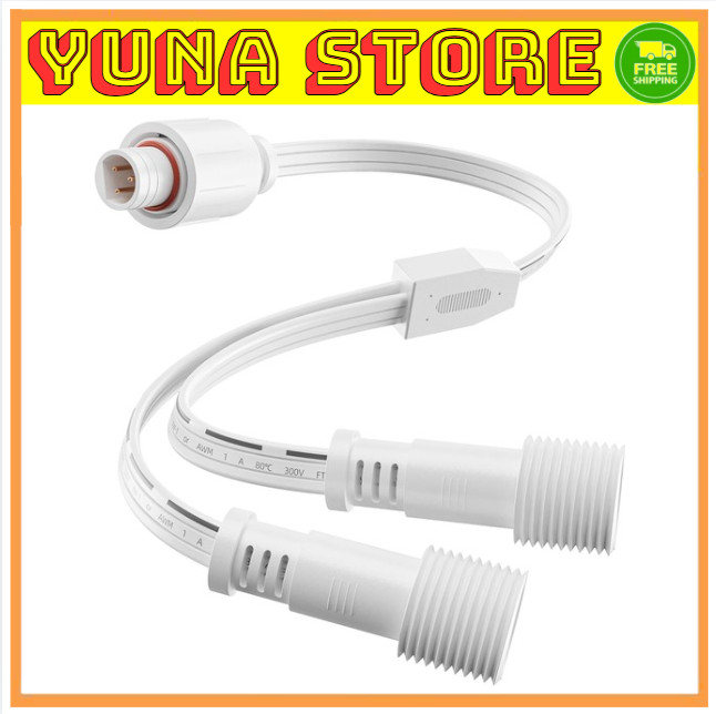 Y-Splitter for Eufy Permanent Outdoor Lights E22, S4 & Linkind HP5, Y-Shaped Ext