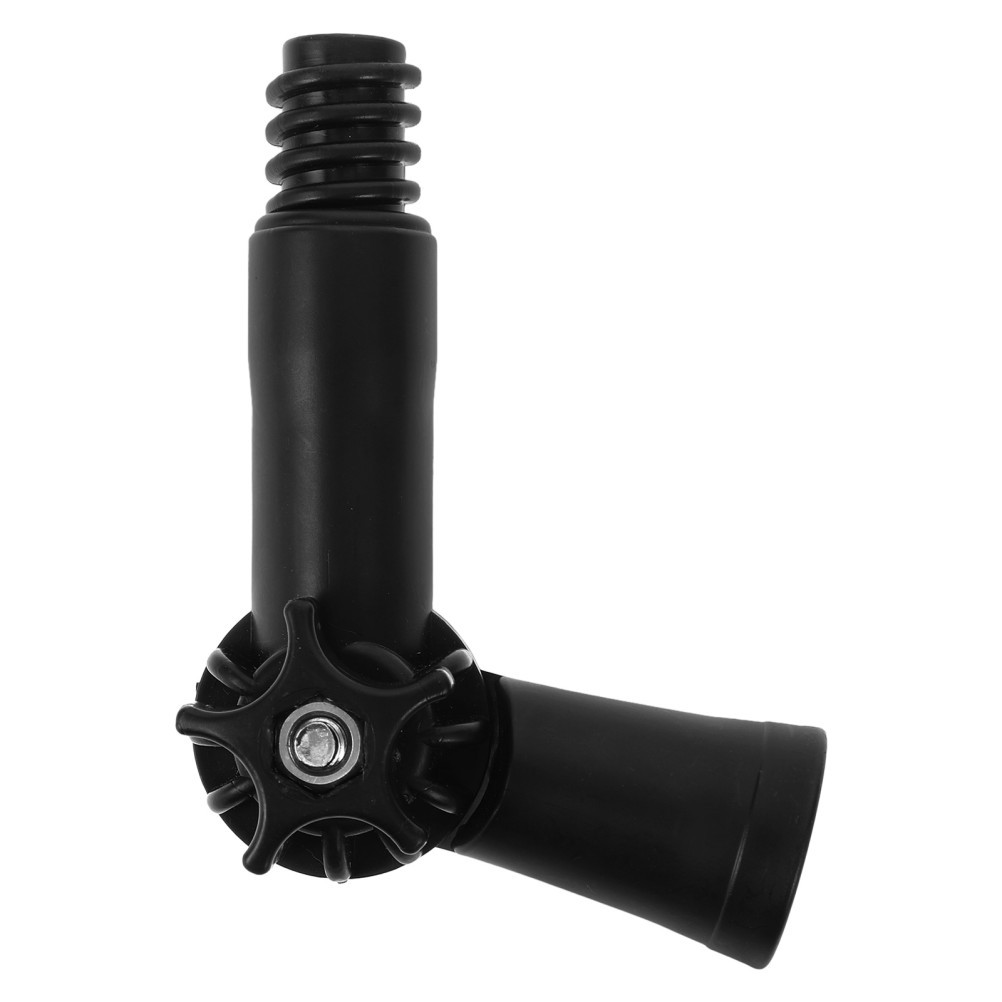 Reusable Plastic Angle Adapter for Extension Pole Home Cleaning Tool Black