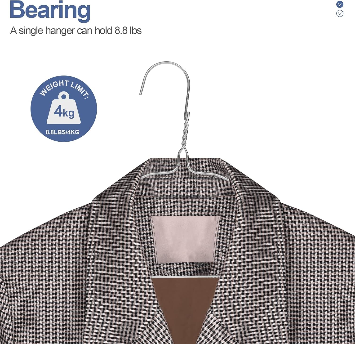 50 Pack Wire Metal Clothes Hangers – 16 Inch Ultra Thin Silver