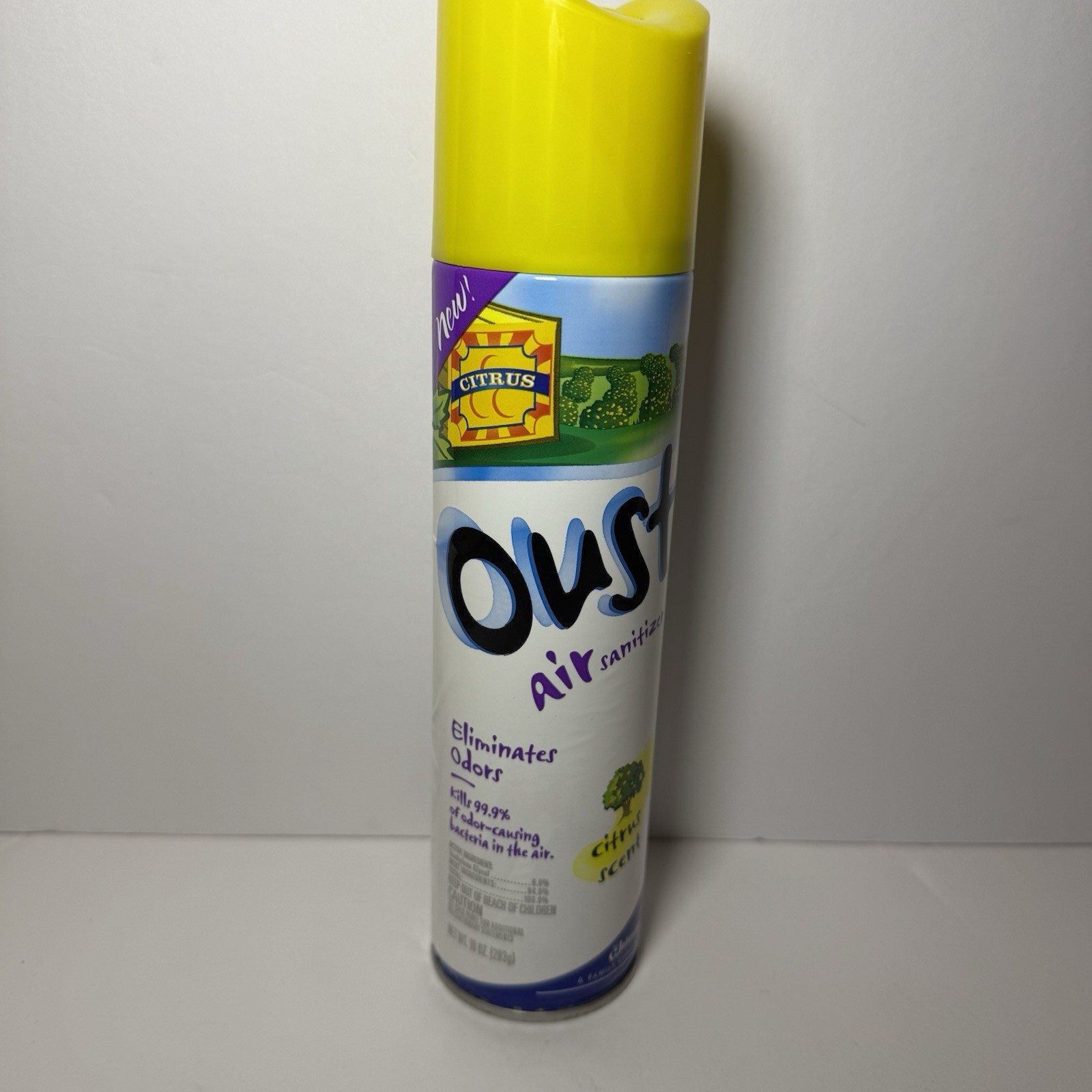 Discontinued (2003) OUST Air Sanitizer Citrus Scent Spray 10 Oz FULL Can
