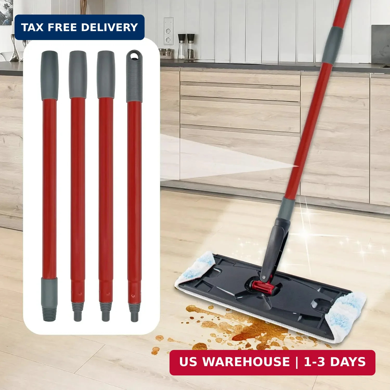 Mop Handle for Ocedar, Mop Handle for O Cedar, Spin Mop Replacement Handle for O