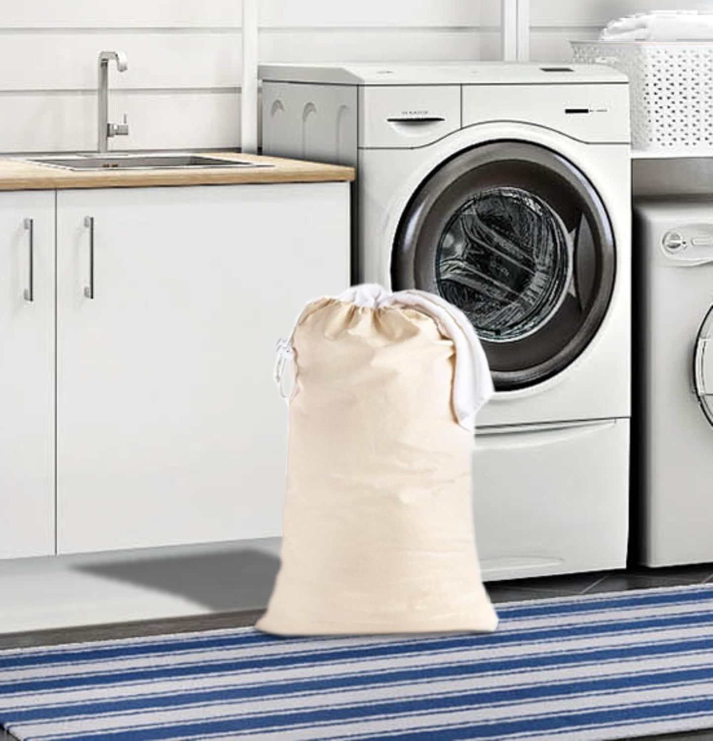 Cotton Craf Extra Large Laundry Bags – Heavy Duty Cotton Canvas Drawstring