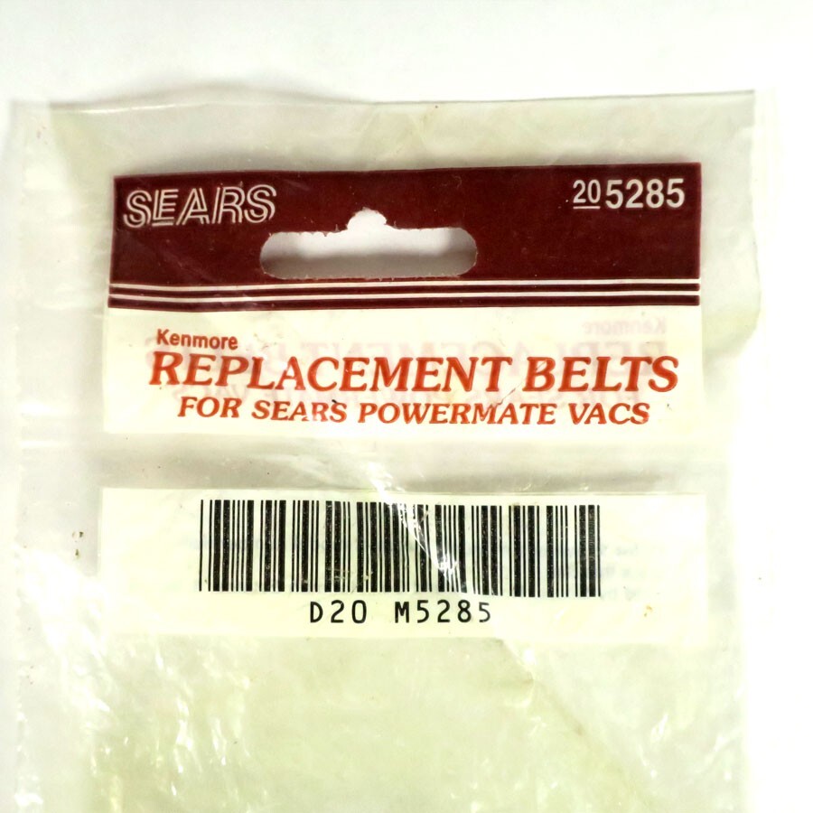 Sears, D20-M5285, Kenmore Replacement Belts For Sears Upright Vacs, 205285