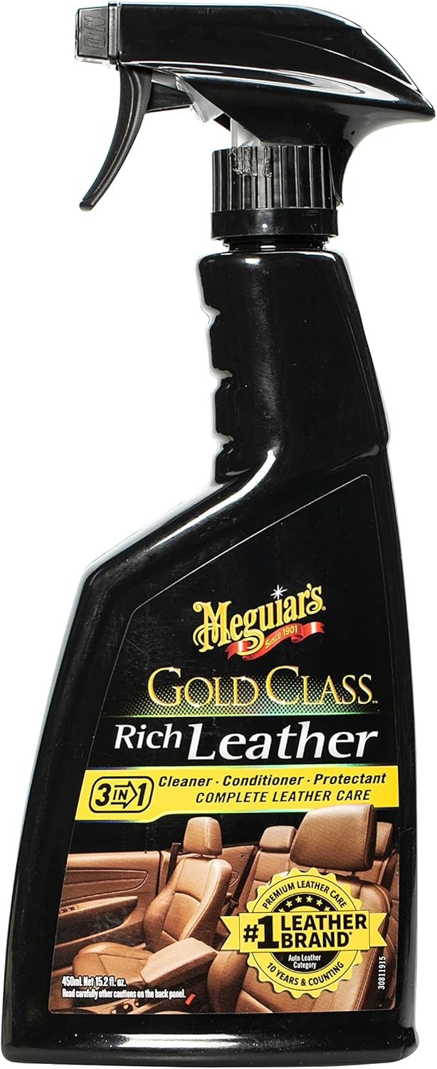 Meguiar’s Gold Class Rich Leather 3-in-1 Spray, 15.2 oz, 2 Packs