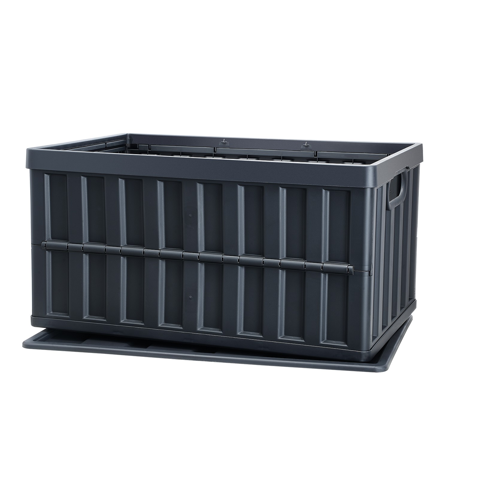 VEVOR Collapsible Storage Bins with Lids Folding Stackable Containers 65L 3-Pack