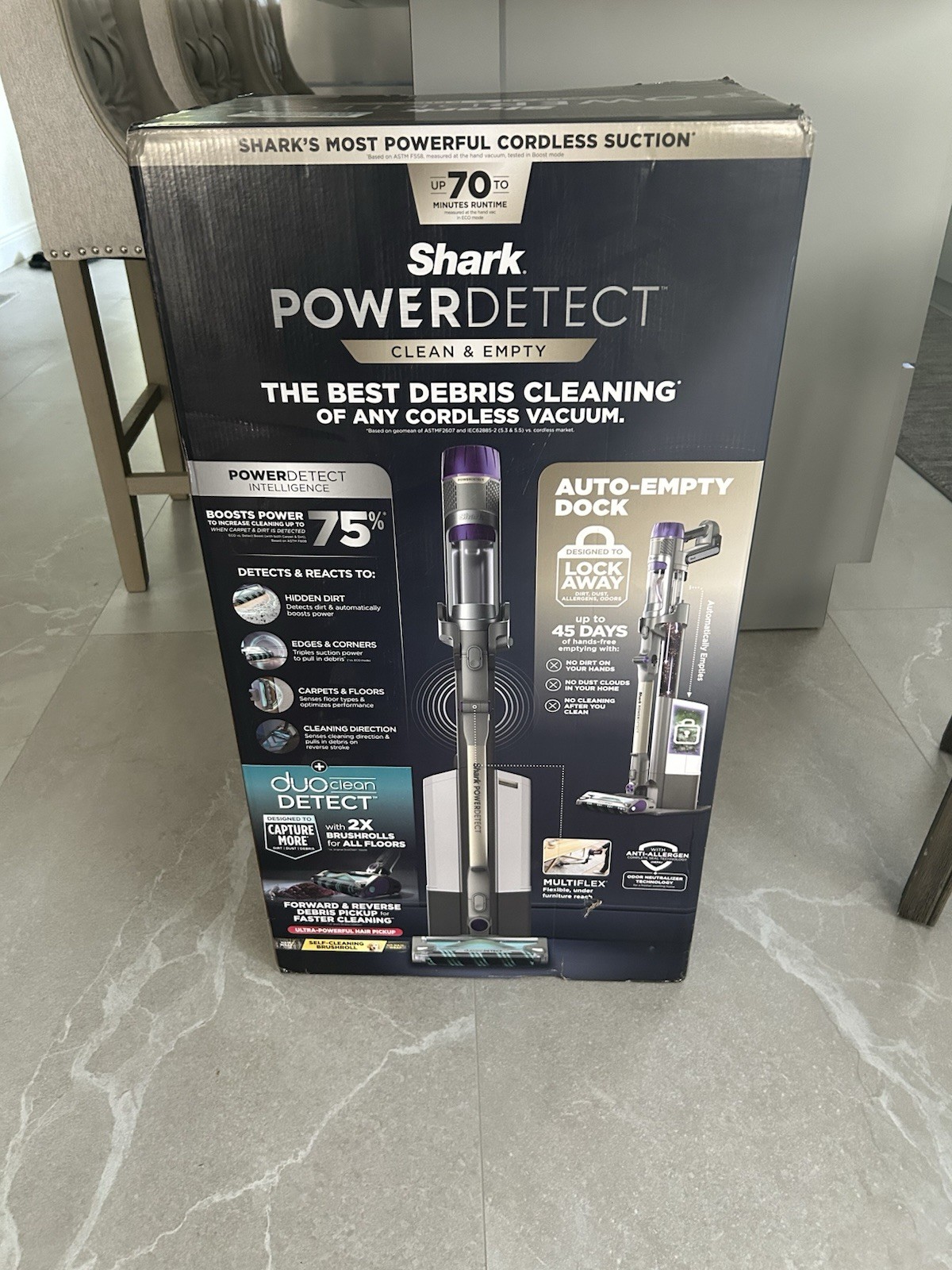 ($549) PowerDetect Clean & Empty System Cordless HEPA filter Stick Vacuum