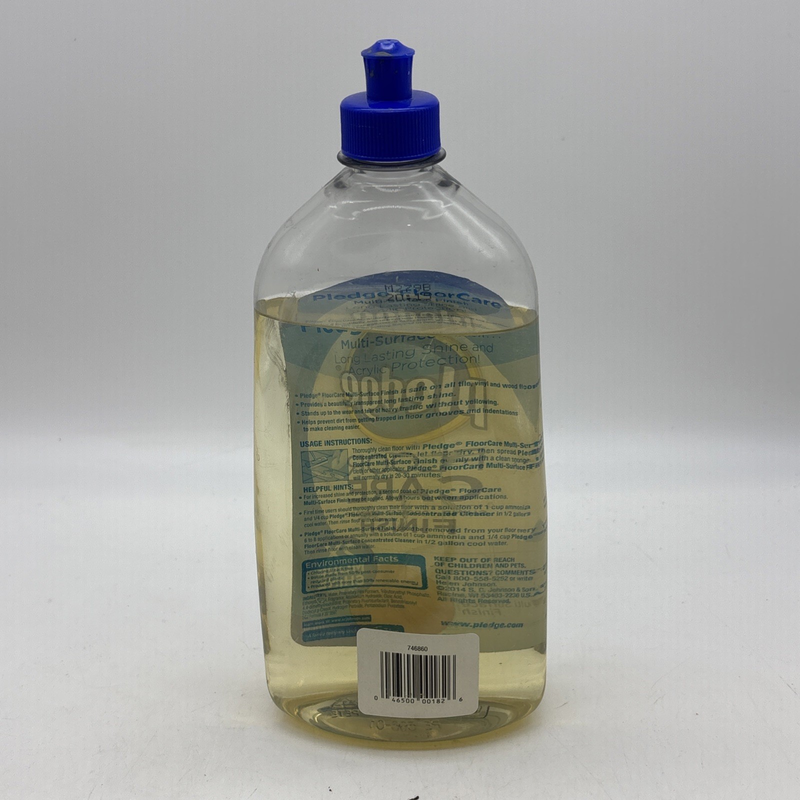 SC Johnson Future Shine Acrylic Floor Finish Polish Wax 27 fl oz, 85% Full