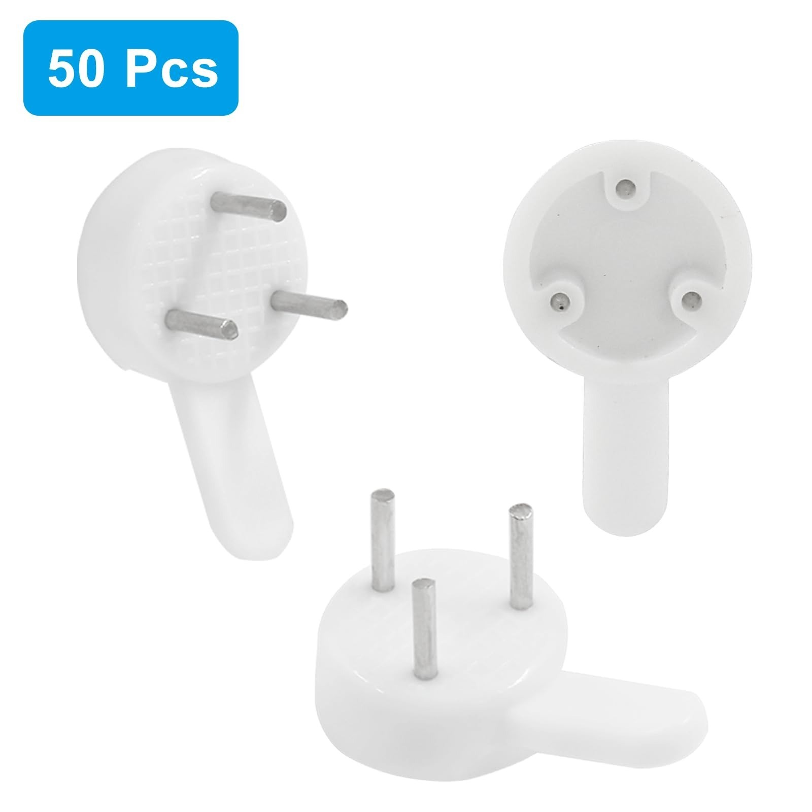 Hordion 50 PCS Plastic Picture Hangers – Invisible Nail Wall Hooks