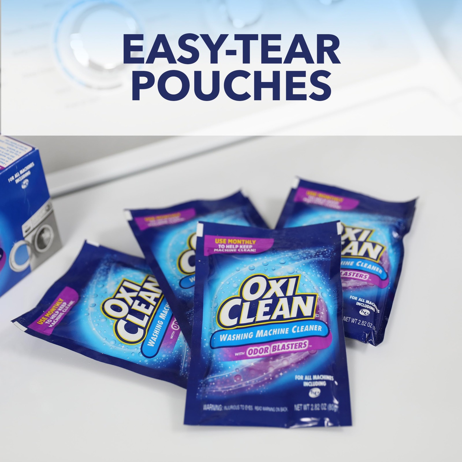 OxiClean Washing Machine Cleaner with Odor Blasters, 4 Count | Washing Machine O