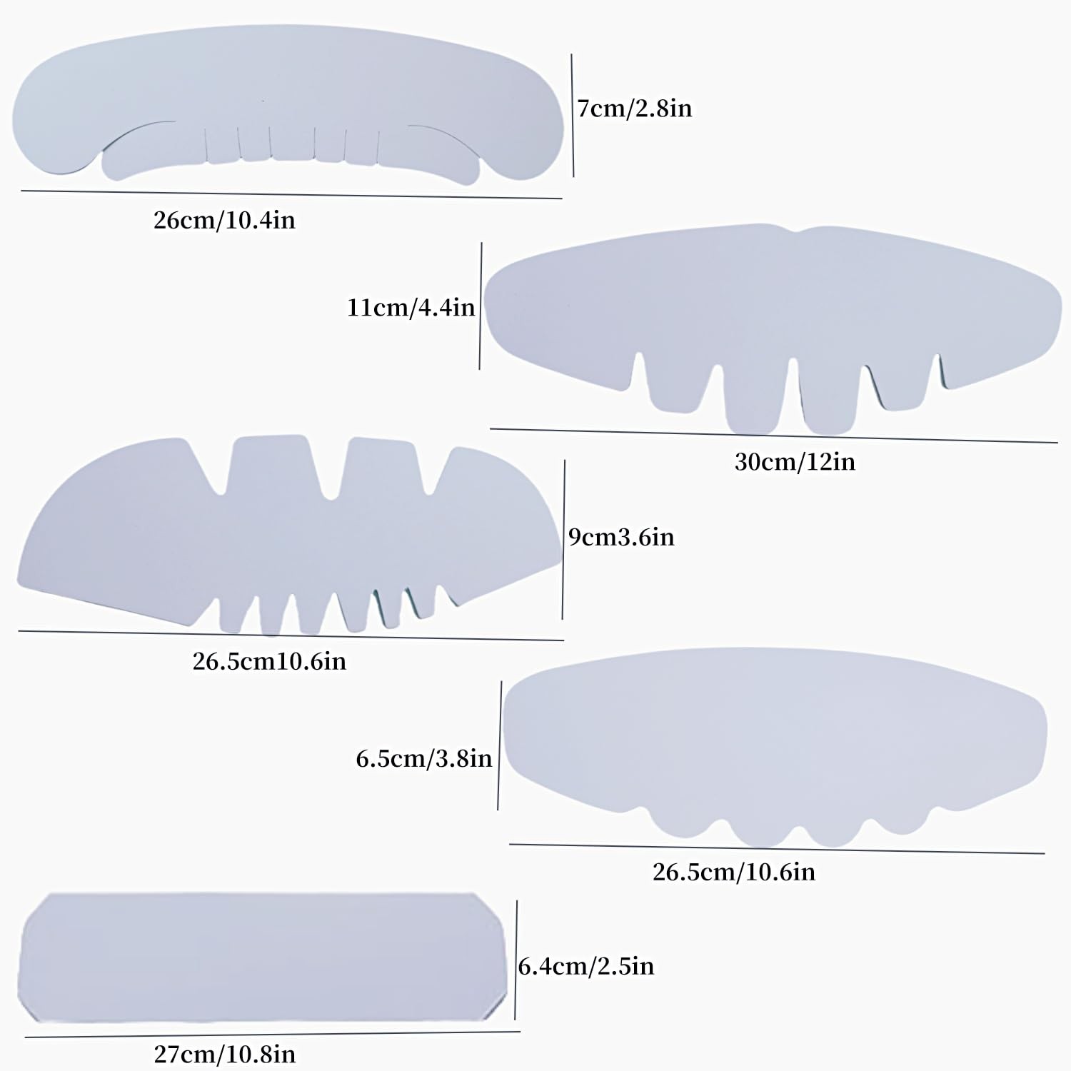 25 Pcs Baseball Caps Inserts Shapers, 5 Design Cardboard Hat Support Brim Hol…