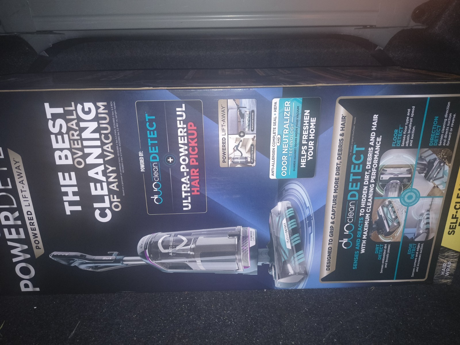 Shark PowerDetect Powered Lift-Away Bagless Upright Vacuum Purple/Blue Tools