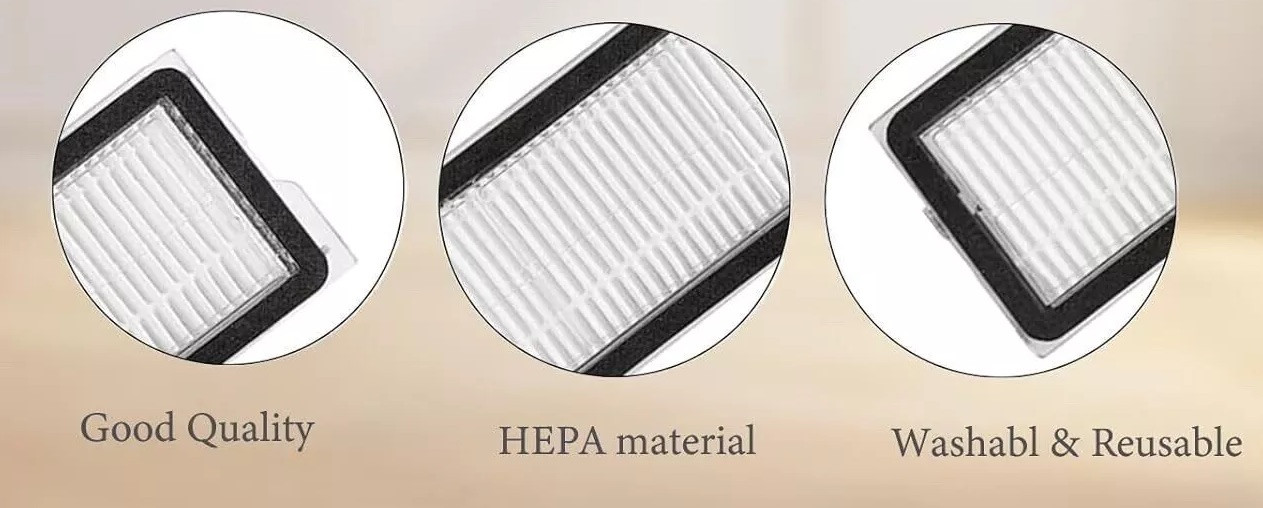 2Pack Filter for Roborock Qrevo Curv/Qrevo S/Qrevo Pro/Qrevo MaxV Vacuum Cleaner