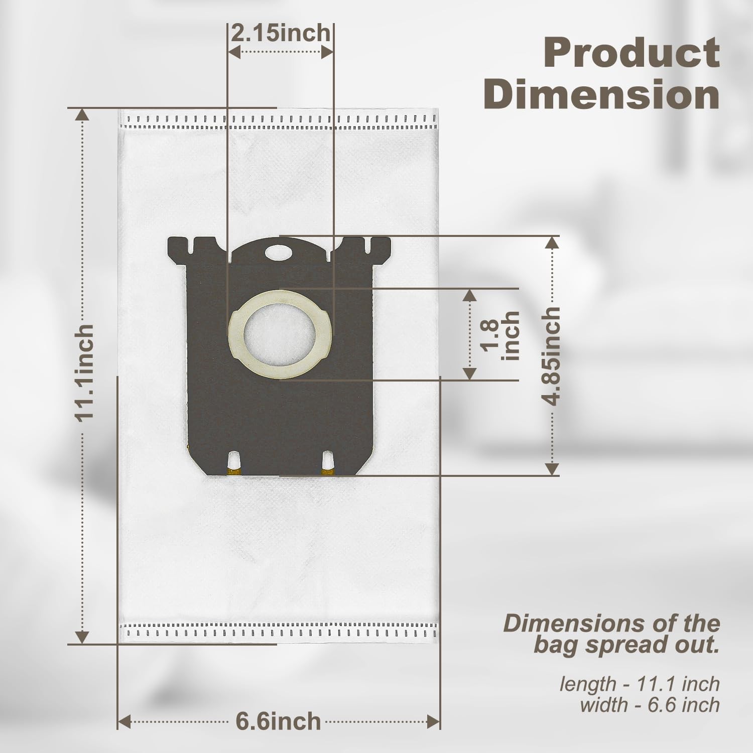 Replacement 10 Pack EL200G S Vacuum Bags for Electrolux EL200 EL200A EL200B
