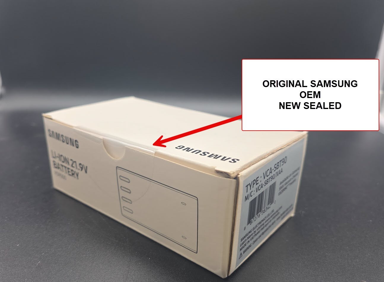 Genuine Samsung OEM VCA-SBT90 Rechargeable Replacement Li-ion Battery Jet Vacuum