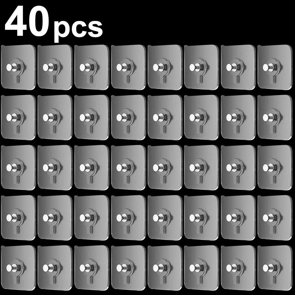 Strong Adhesive Hooks Picture Frame Holder Poster Photo Clock No Drilling Hooks