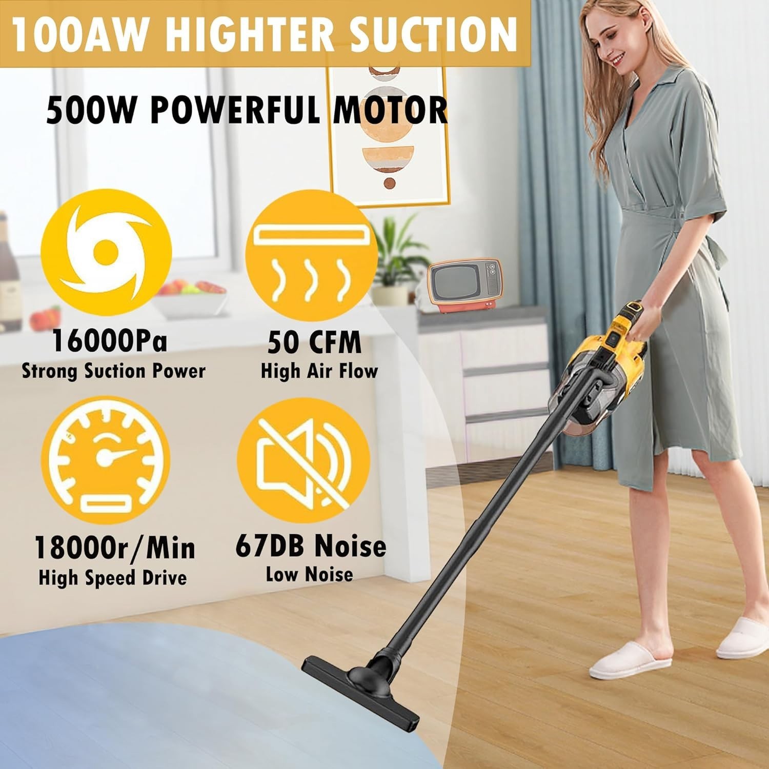 20V Cordless 5-in-1 Handheld Vacuum Cleaner – Powerful & Portable Cleaning Tool