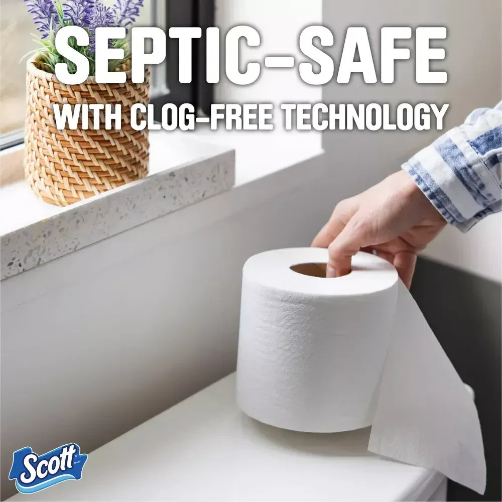 Scott 1000 1-Ply Toilet Paper 1 Roll Strong & Soft Bath Tissue Long Lasting