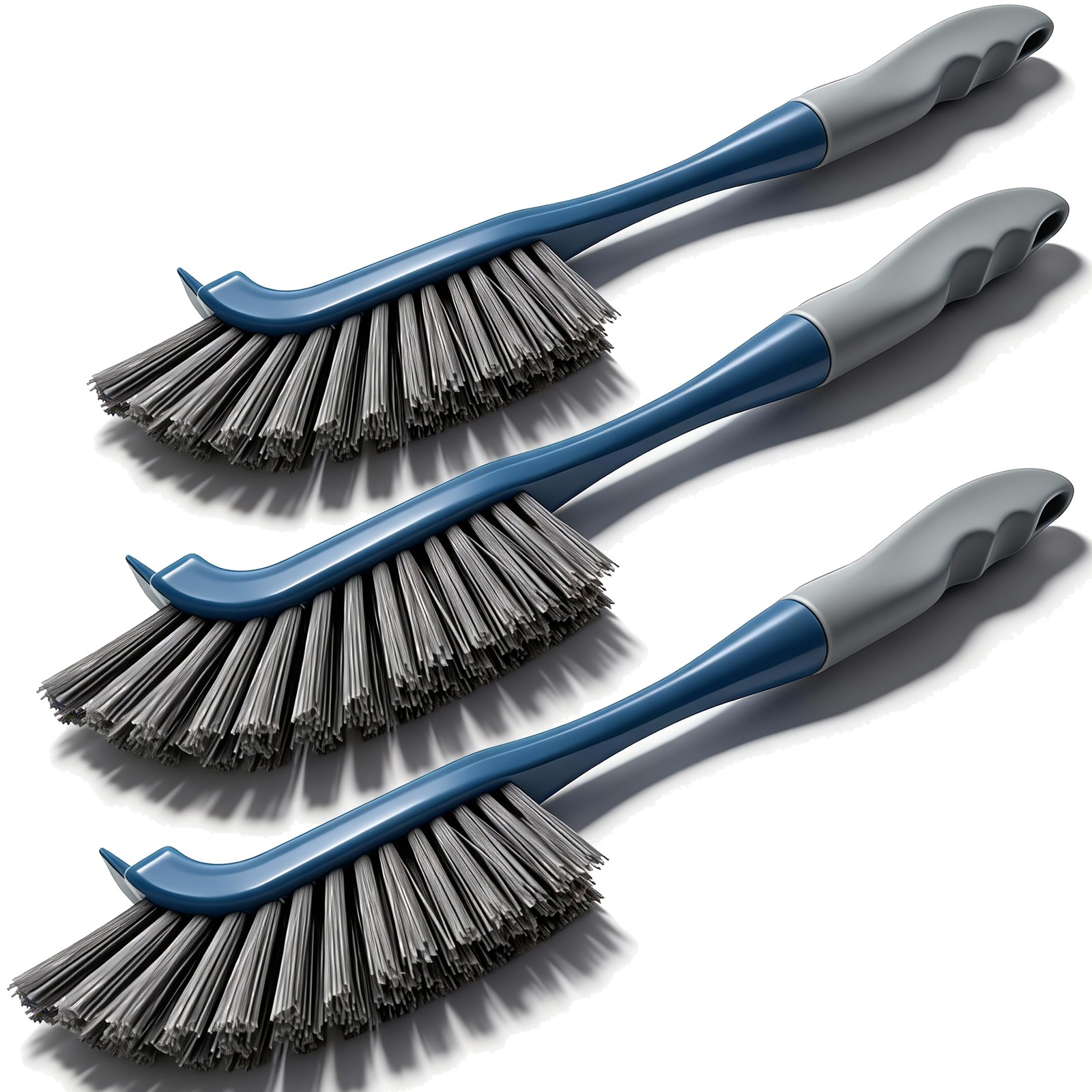 3 Pack Hard Bristle Scrub Brush Set, Cleaning Brush Designed for Cleaning Sho…
