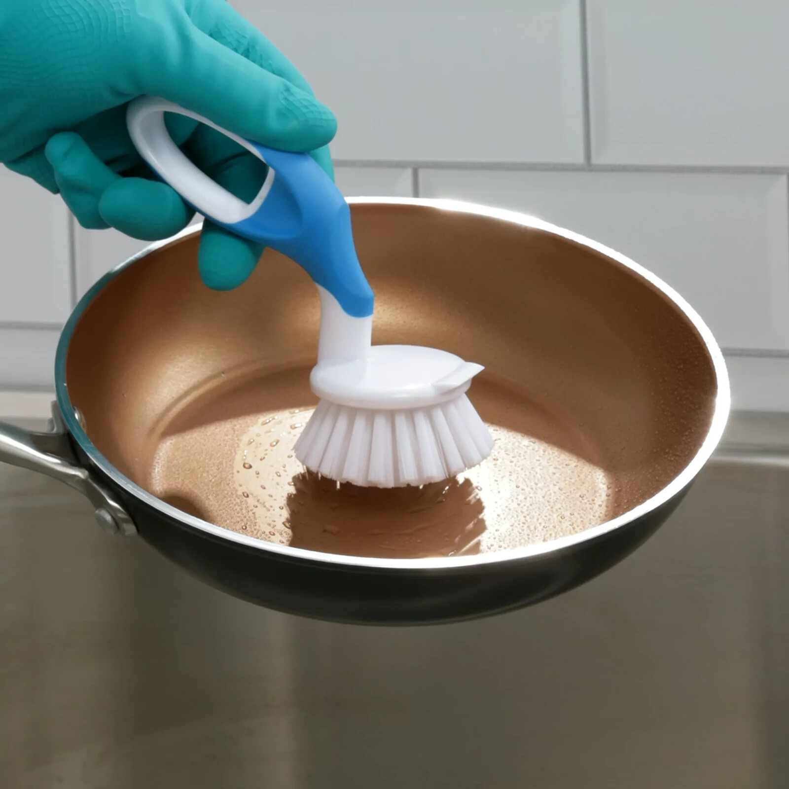 MULTI-PURPOSE SMALL HANDY SCRUBBER BRUSH Nylon Bristles Household Cleaning Pots