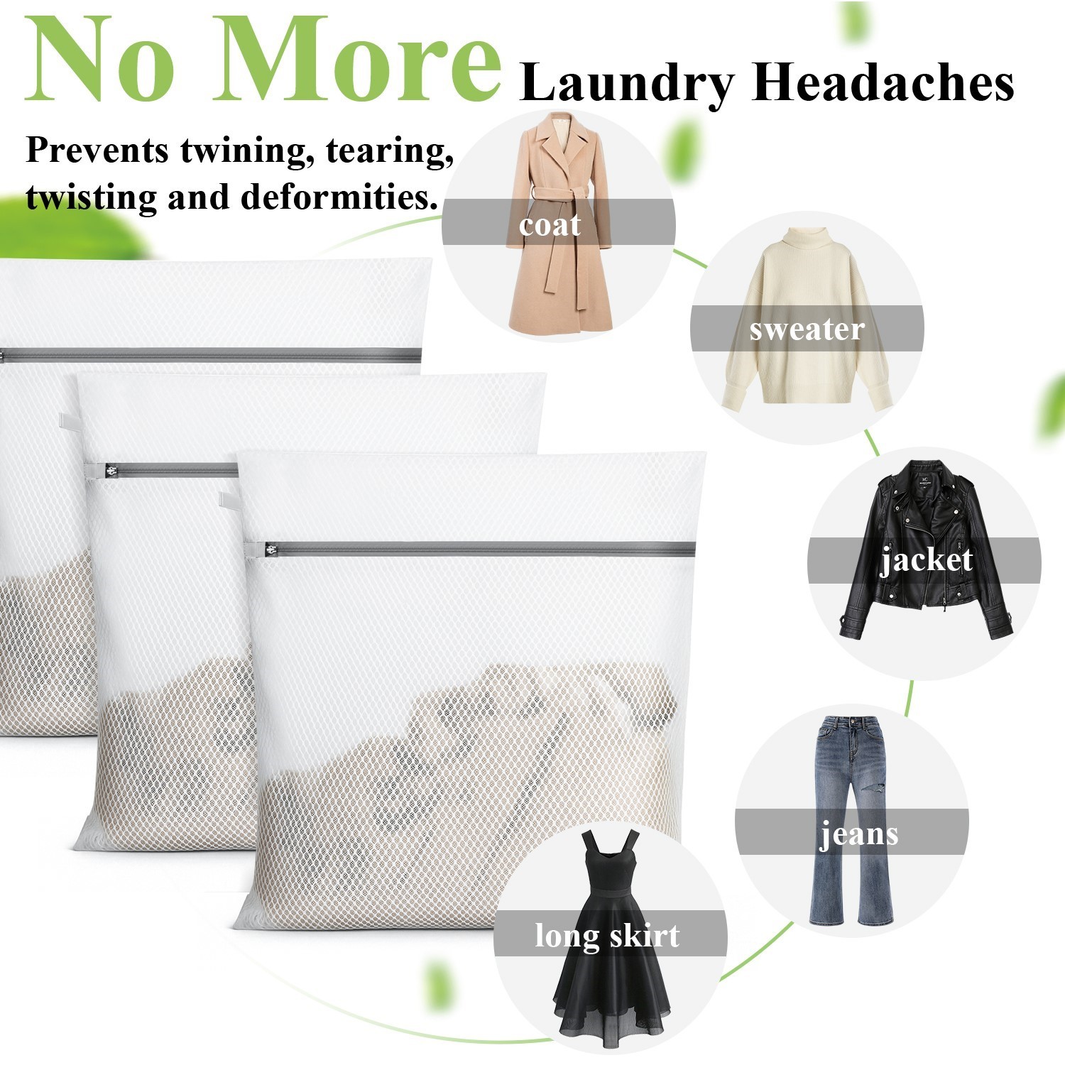 Garnen Mesh Laundry Bags Mesh Wash Bag for Delicates Lingerie Travel Mesh Bag