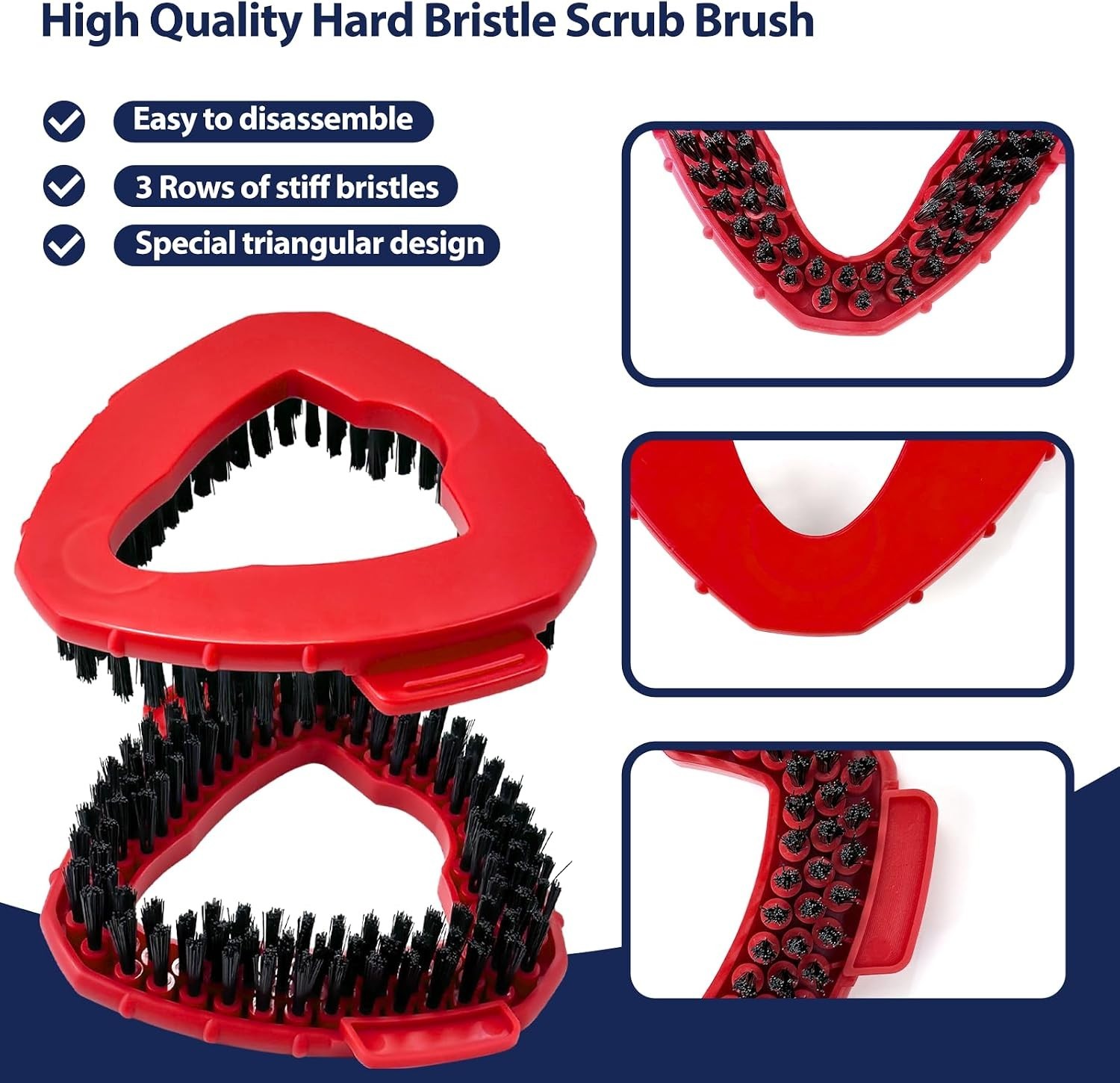 Stubborn Dirt-Busting Scrub Brush Heads for EasyWring 1-Tank Systems – 2 Pack