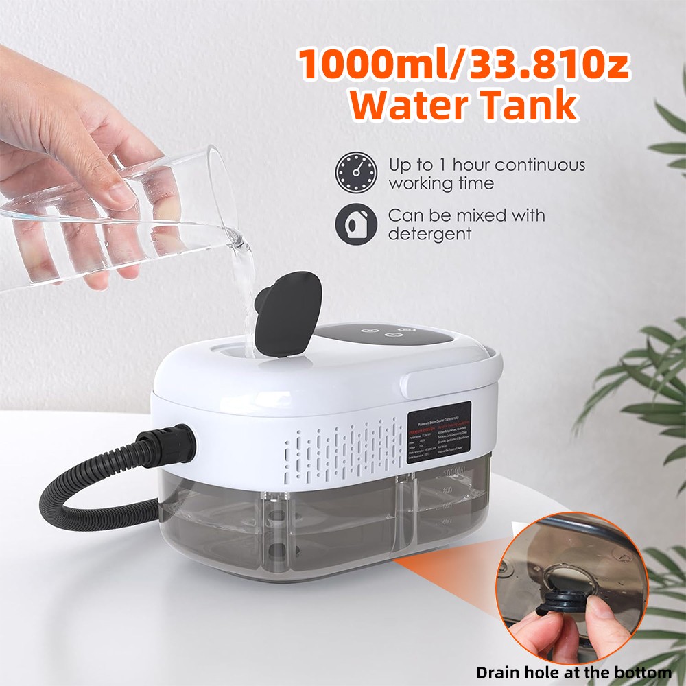 Fast Heating Handheld Steam Cleaner – 15-in-1 High Pressure for Home & Car