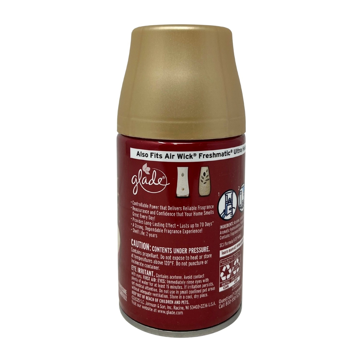 3 Pack – Glade Automatic Spray Air Freshener Refills, Warm Apple & Spices, 6.2oz