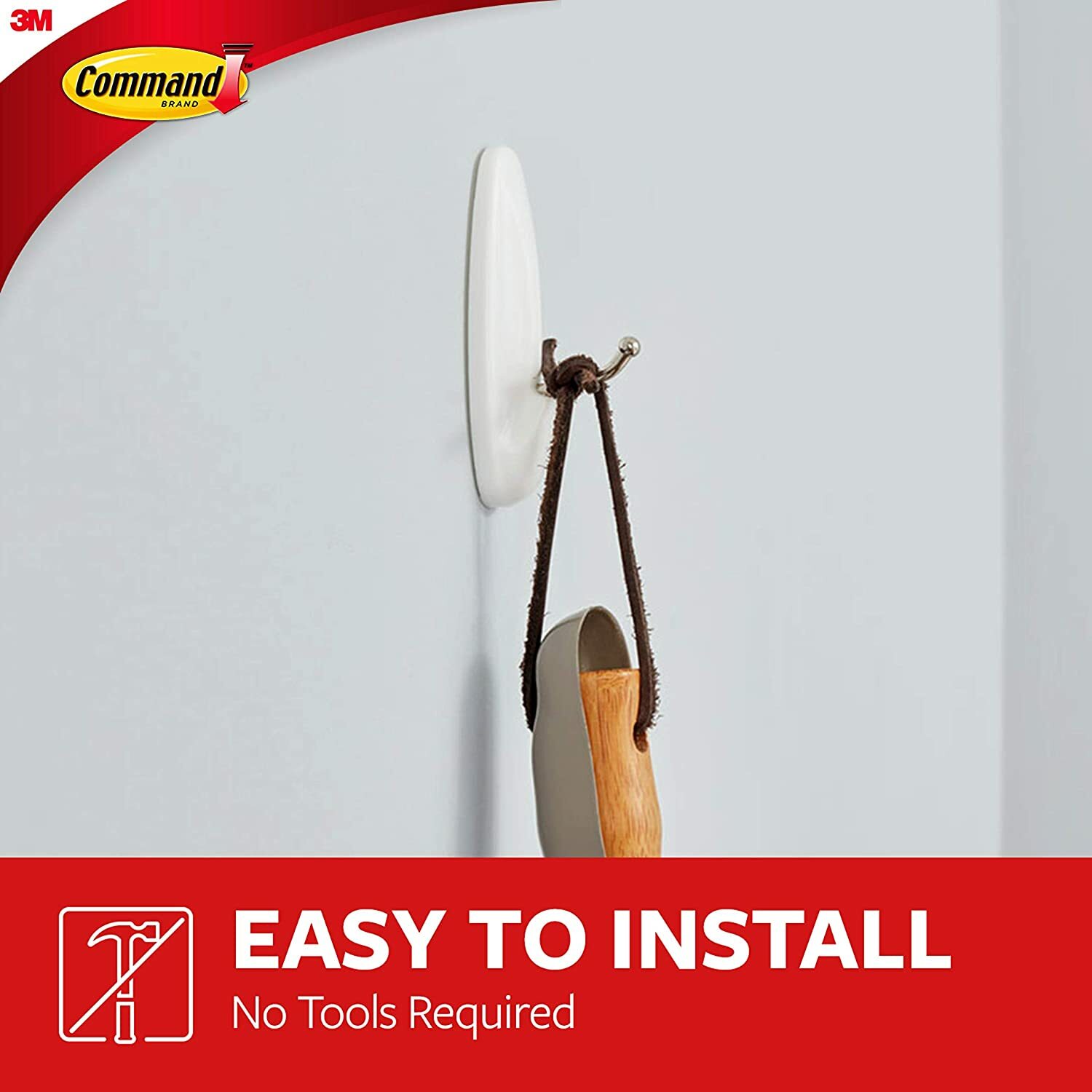 Command White Wire Hooks, General Purpose Organize Damage-Free Hanging Easy Use
