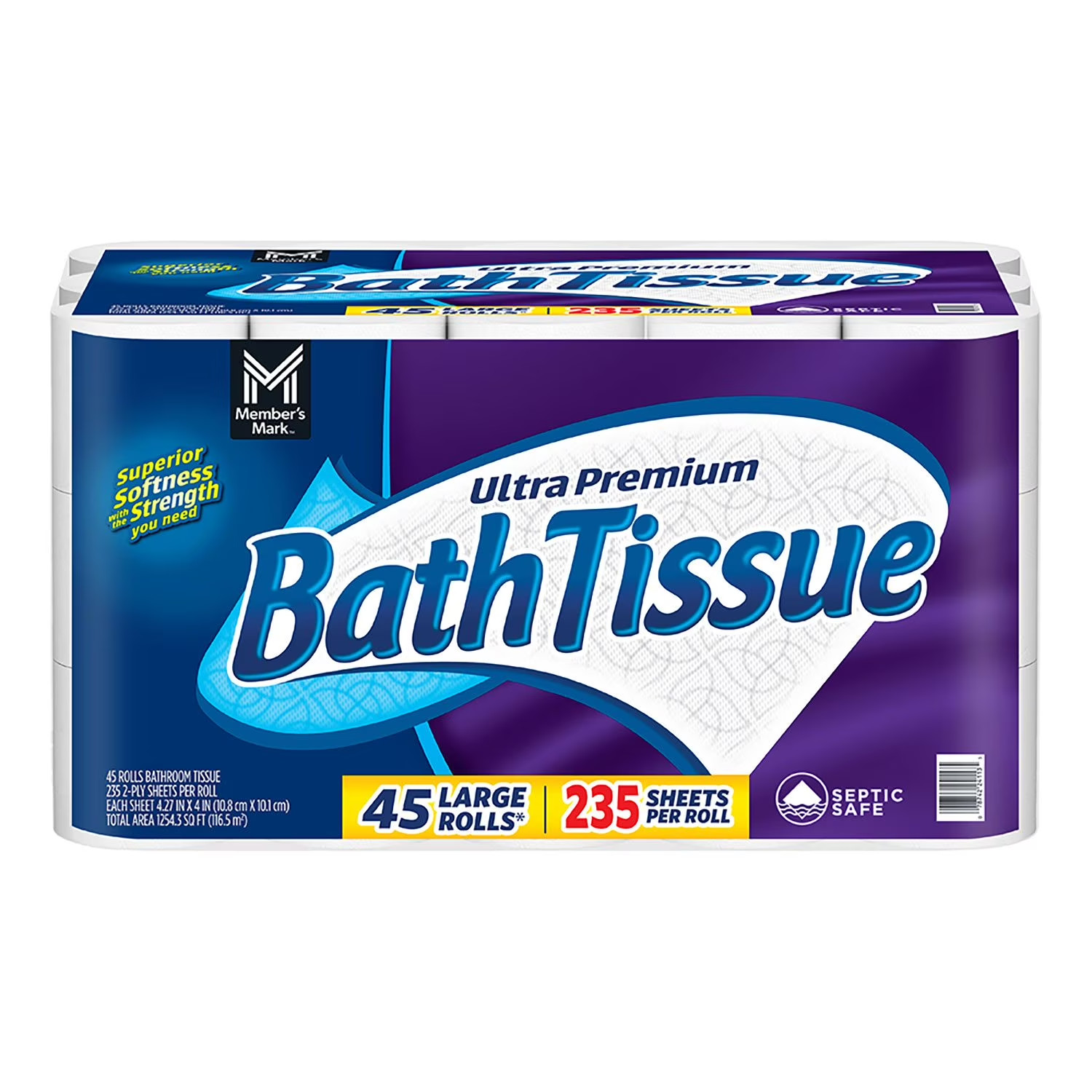 Member’s Mark Ultra Premium 2-Ply Toilet Paper 45 rolls, 235 sheets/roll NEW