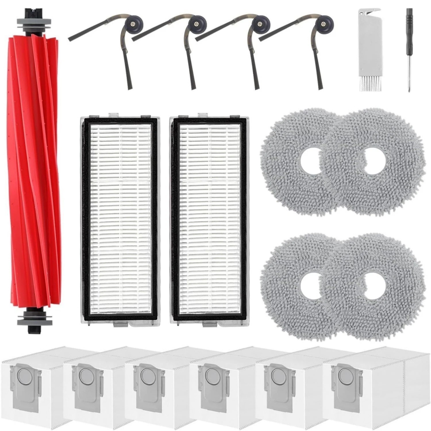 Replacement Kit for Roborock Qrevo S Pro/QV 35A/QV 35S – Main Brush, Mop,Filters