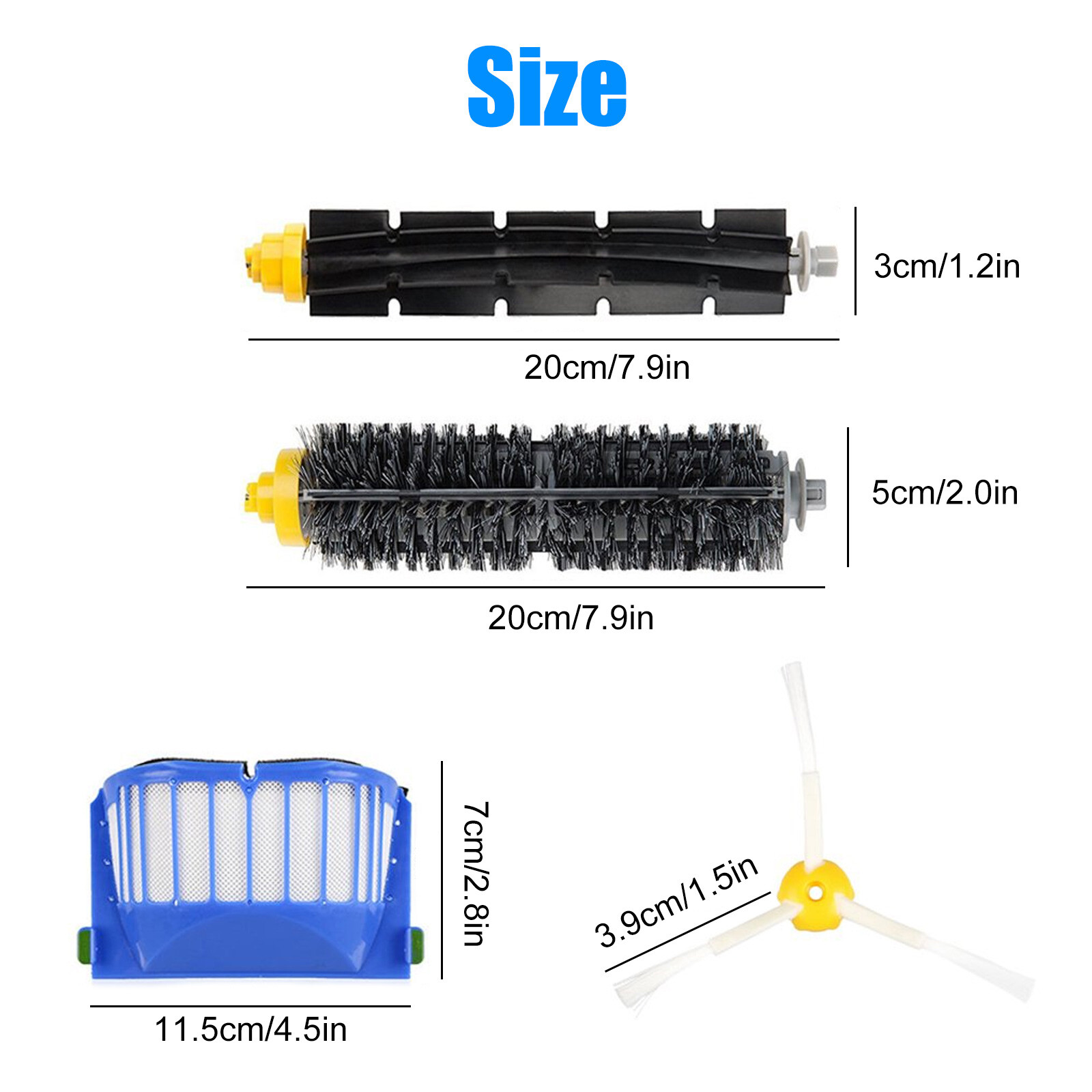 Replacement Part Kit For iRobot Roomba 600 Series Vacuum Filter Brush Cleaner