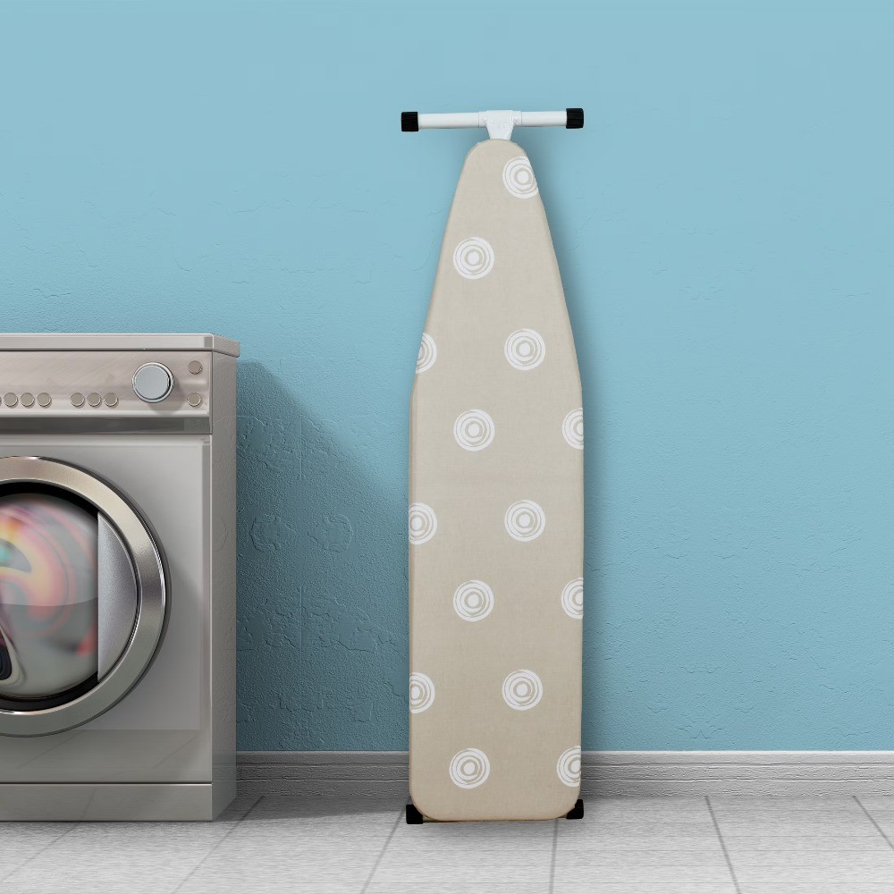 Full‑Size T‑Leg Ironing Board – 53″ x 14″, Adjustable Height, Steel Frame