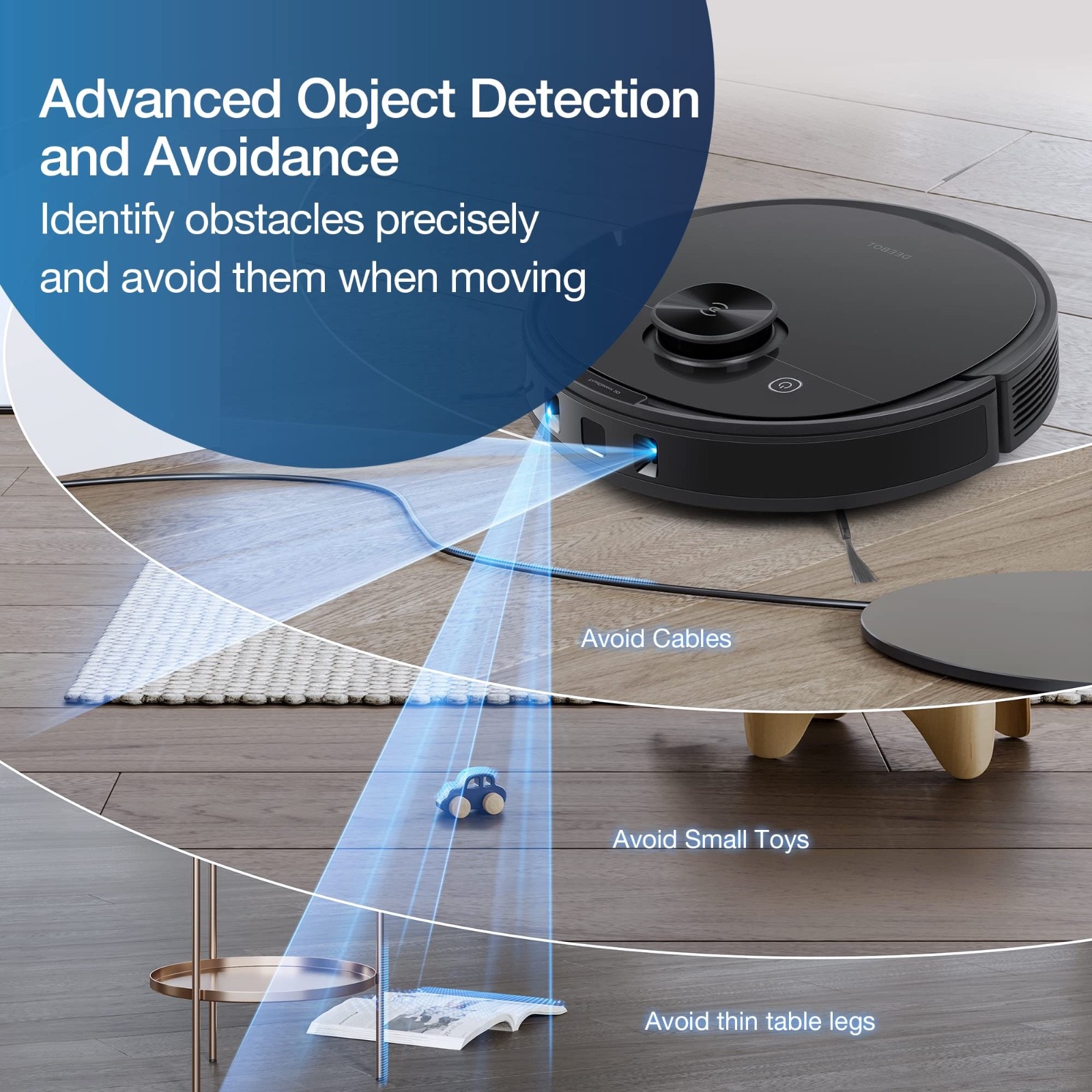 Ecovacs Deebot Ozmo N8 Robot Vacuum Cleaner & Mop – Black