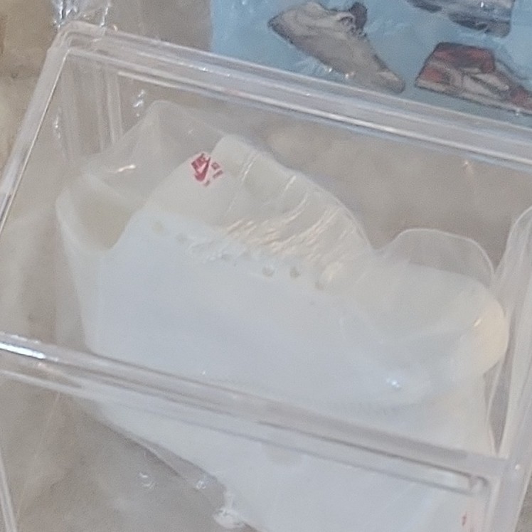 nike mini all white air force with display
