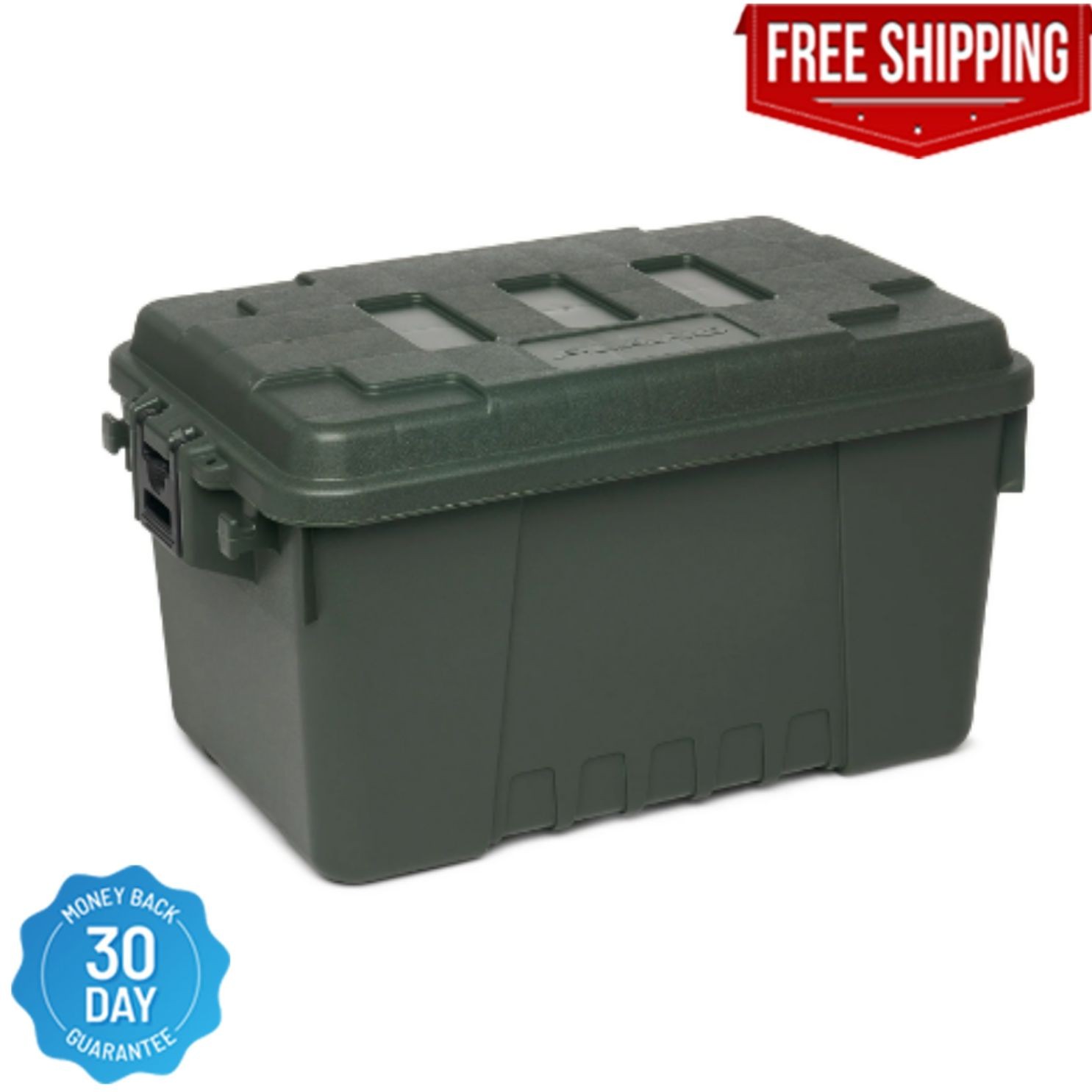 Share Plano Sportsman’s Trunk, OD Green, 17-Gallon Lockable Storage Box