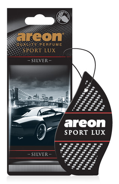 Areon Sport LUX Quality Perfume/Cologne Cardboard Car Air Freshener, Silver-24PK