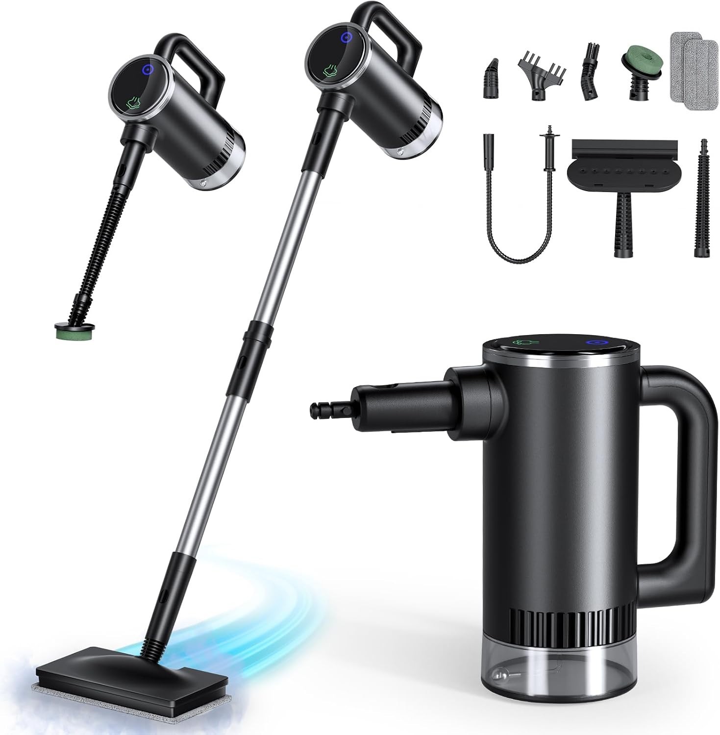 11-in-1 Steam Mop, Detachable Handheld Steam Cleaner with 3-Level Steam | 260…