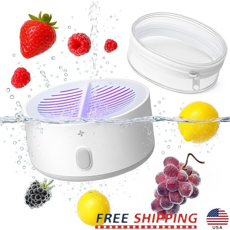Fruit Vegetable Washer Electrolysis Cleaner Portable Fresh Produce Deep Clean US