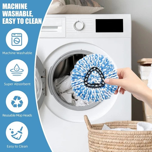 2 Pack Spin Mop Refills O-Cedar Rinse Clean 2-Tank System Replacement Heads